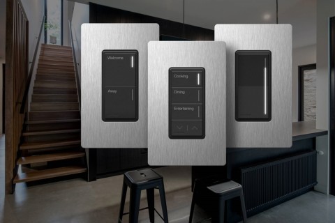 Three Lutron lighting keypads