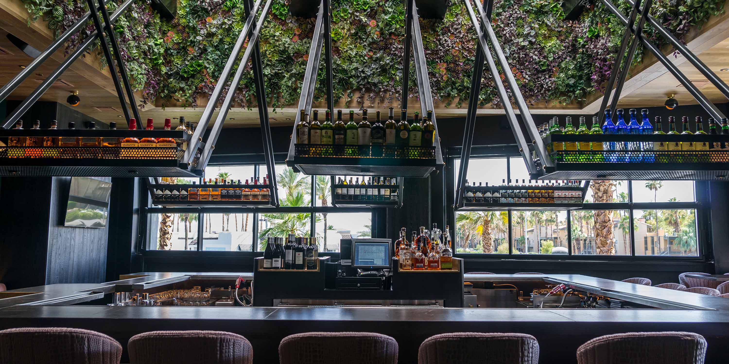 bar with sonance speakers and savi control system